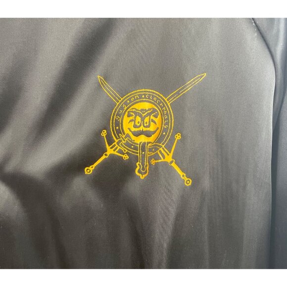 Highlander Antioch Vintage Satin Jacket Black Embroidered Lettering Mens Large - Picture 4 of 12